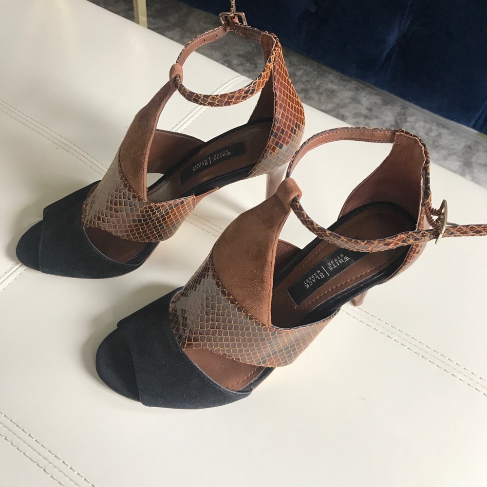 Black & Brown Suede Leather Heels